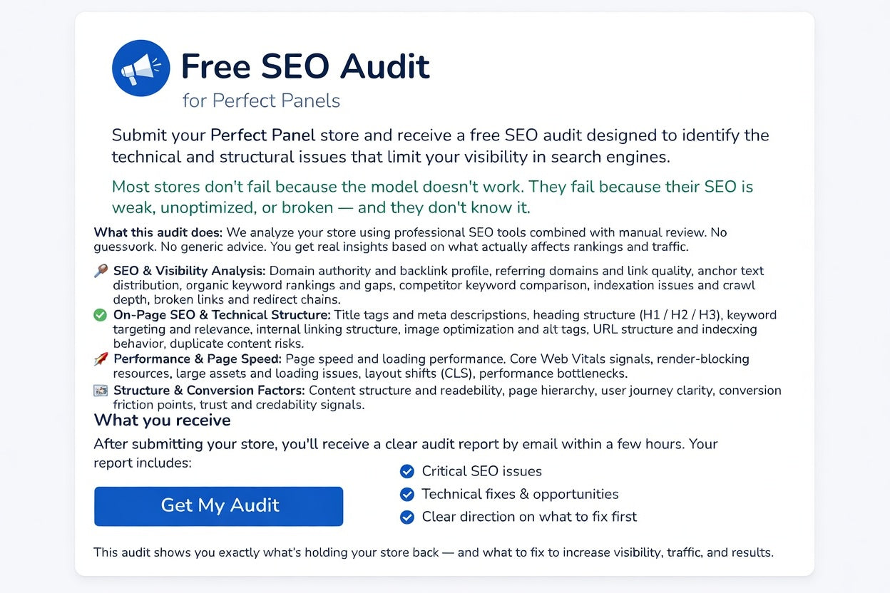 Free Perfect Panel SEO Audit